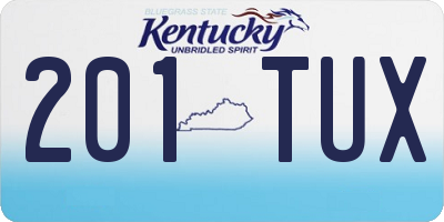 KY license plate 201TUX