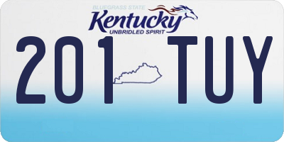 KY license plate 201TUY