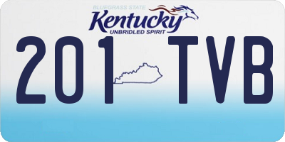 KY license plate 201TVB