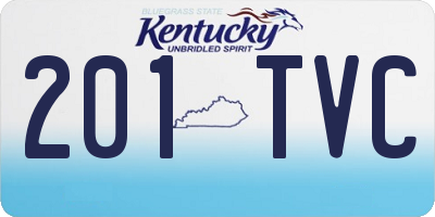 KY license plate 201TVC