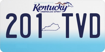 KY license plate 201TVD