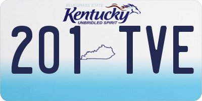 KY license plate 201TVE