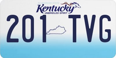 KY license plate 201TVG