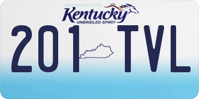 KY license plate 201TVL