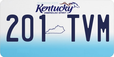 KY license plate 201TVM
