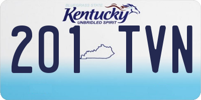 KY license plate 201TVN