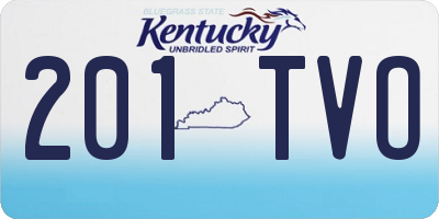 KY license plate 201TVO