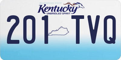 KY license plate 201TVQ