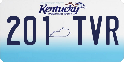 KY license plate 201TVR