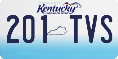 KY license plate 201TVS