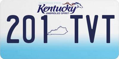 KY license plate 201TVT