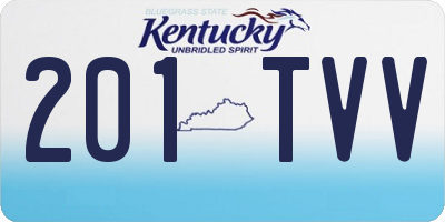 KY license plate 201TVV