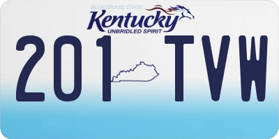 KY license plate 201TVW