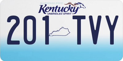 KY license plate 201TVY