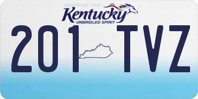KY license plate 201TVZ