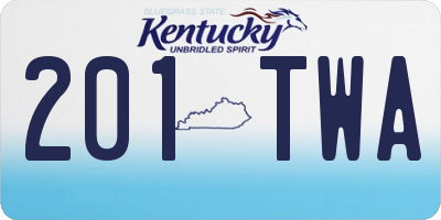 KY license plate 201TWA