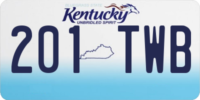 KY license plate 201TWB