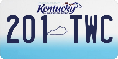 KY license plate 201TWC