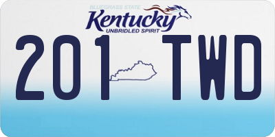 KY license plate 201TWD