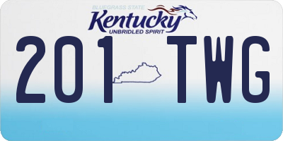 KY license plate 201TWG