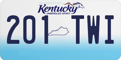 KY license plate 201TWI