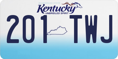 KY license plate 201TWJ