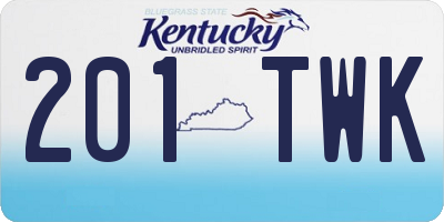 KY license plate 201TWK