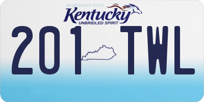 KY license plate 201TWL