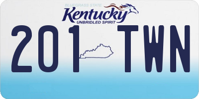 KY license plate 201TWN