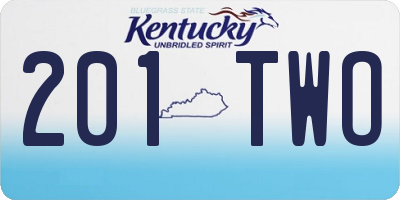KY license plate 201TWO