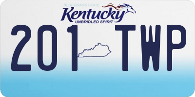 KY license plate 201TWP