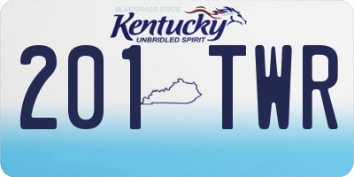 KY license plate 201TWR