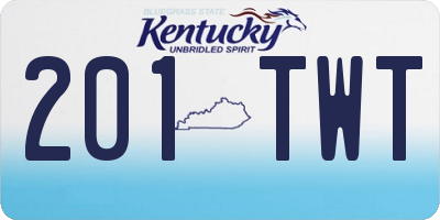 KY license plate 201TWT