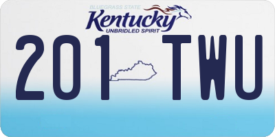 KY license plate 201TWU