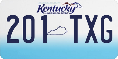 KY license plate 201TXG
