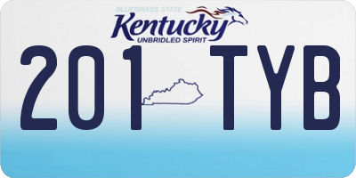 KY license plate 201TYB