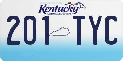 KY license plate 201TYC
