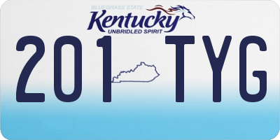 KY license plate 201TYG
