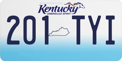 KY license plate 201TYI