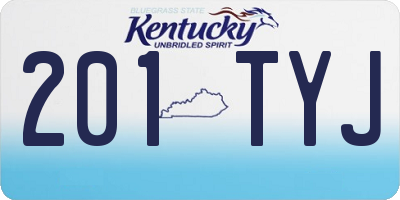 KY license plate 201TYJ