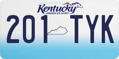KY license plate 201TYK