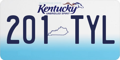 KY license plate 201TYL