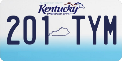 KY license plate 201TYM