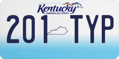 KY license plate 201TYP
