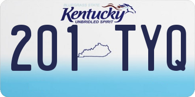 KY license plate 201TYQ
