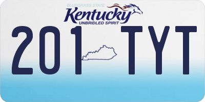 KY license plate 201TYT