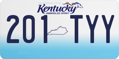 KY license plate 201TYY