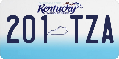 KY license plate 201TZA