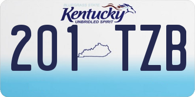 KY license plate 201TZB