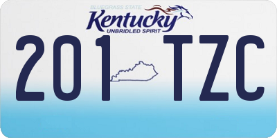 KY license plate 201TZC